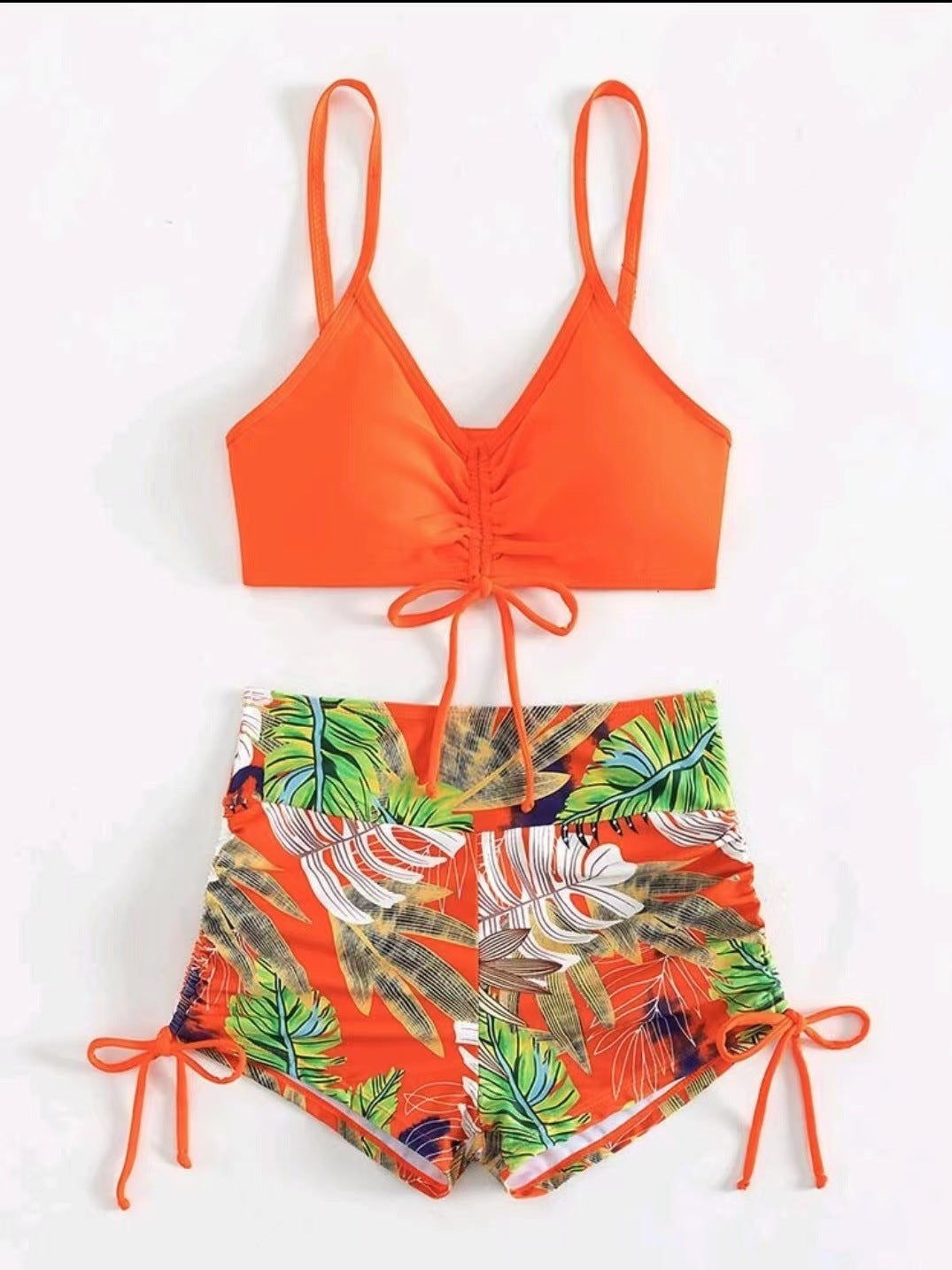 Bikini taille haute à lacets femme