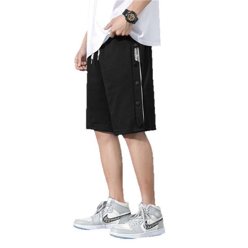 Buckle sport men's summer loose casual five quarter pants