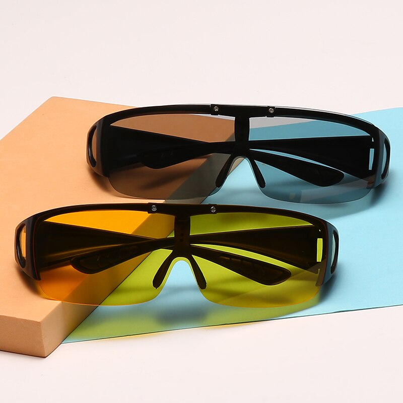 Fashion Square Flip Up Polarized Sunglasses Men Photochromic Side Shield Driving Goggle Male Outdoor Sport Glasses Cover