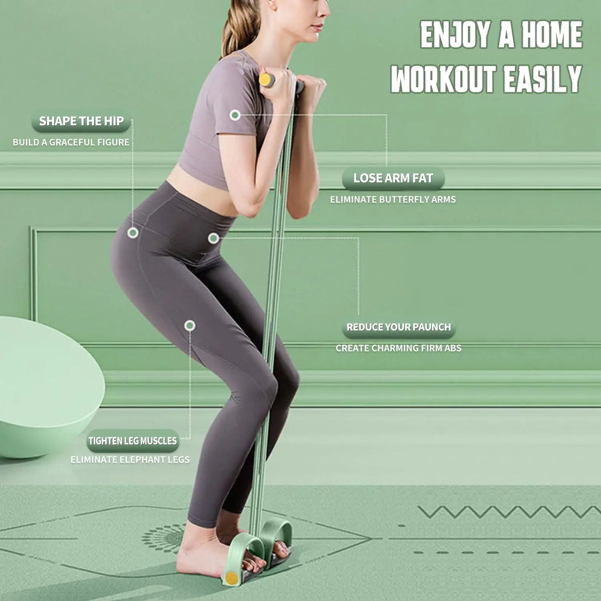 Bandes de résistance élastiques - Kit 6 tubes pour fitness et musculation à domicile