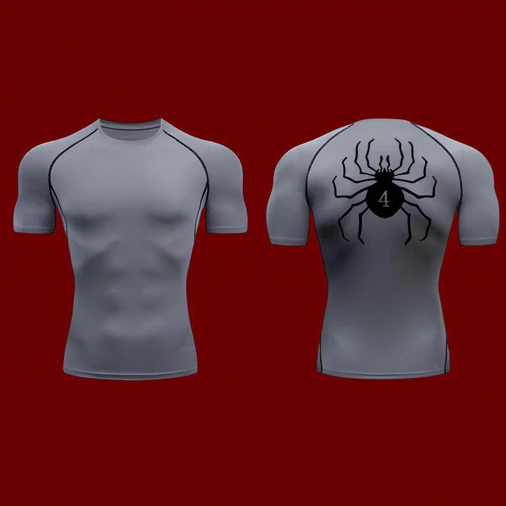 T-shirt sport imprimé araignée - Haut fitness running manches courtes homme