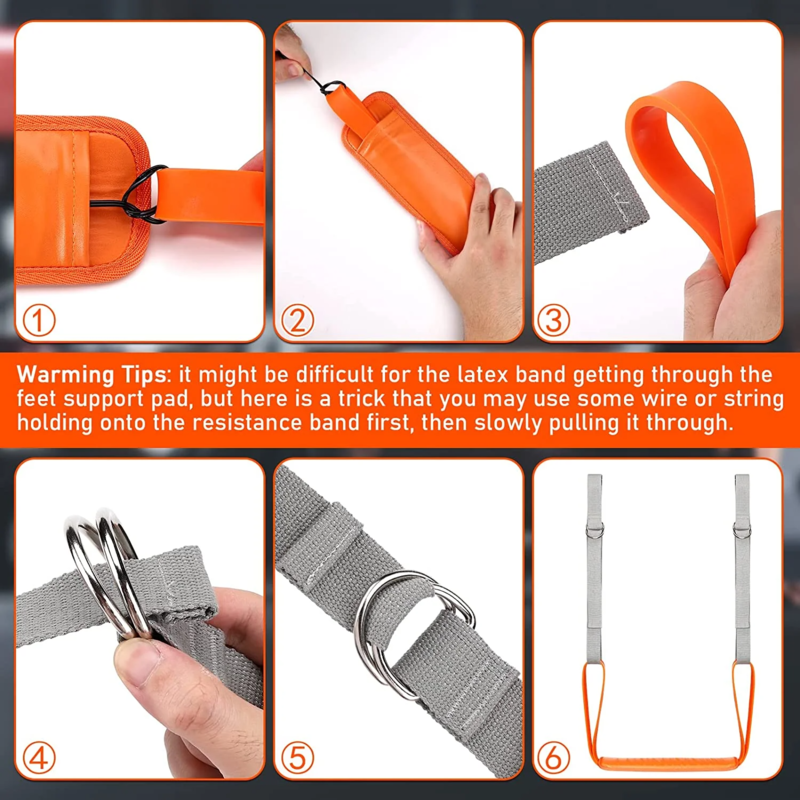 Bandes assistées traction musculation - Sangles résistance pull-up chin-up stretching