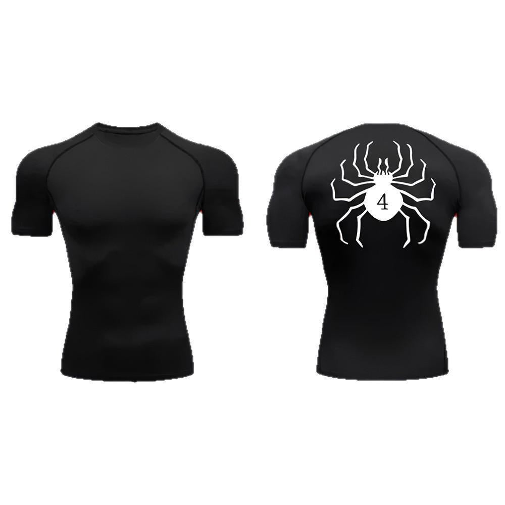 T-shirt sport imprimé araignée - Haut fitness running manches courtes homme