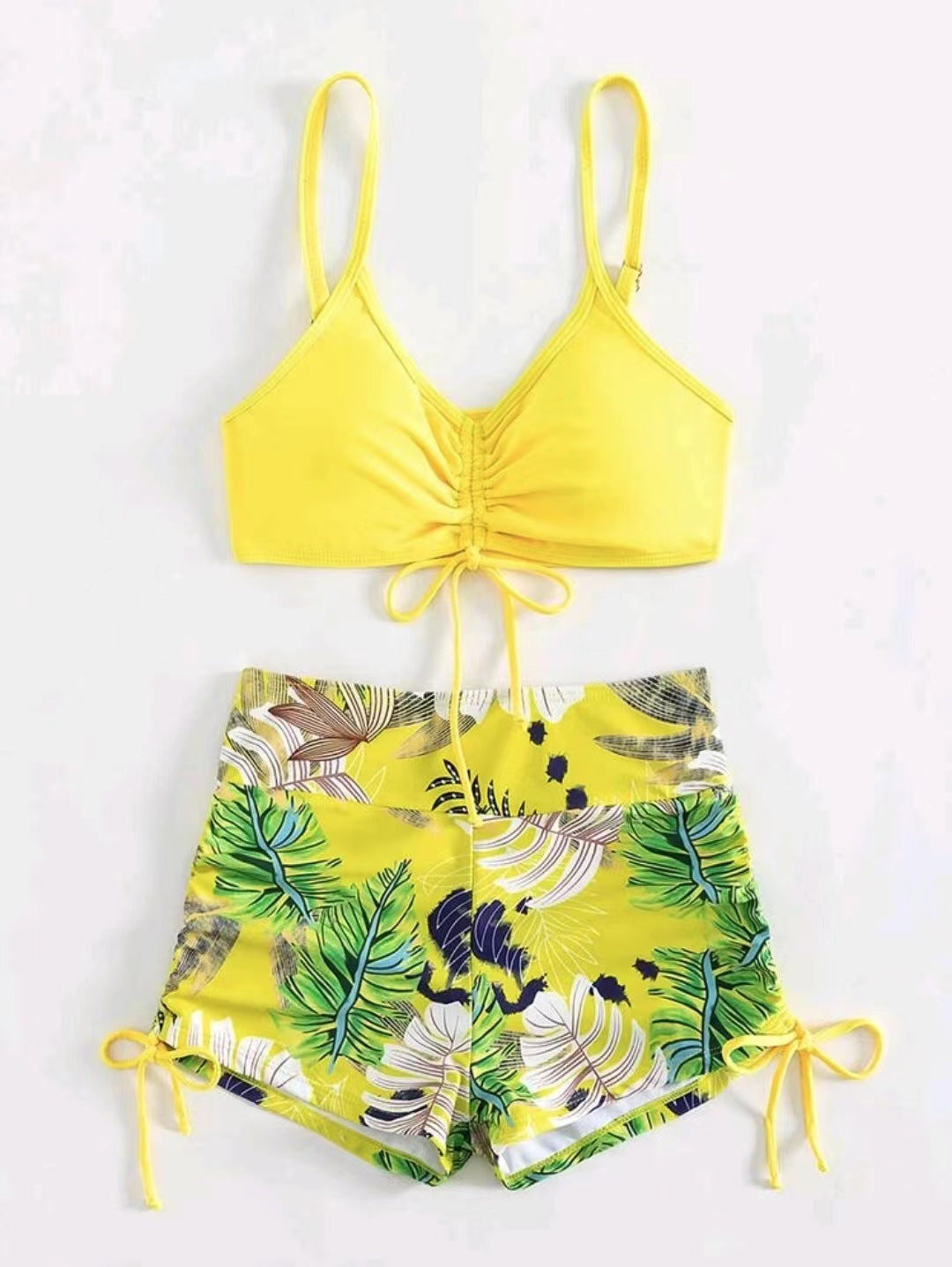 Bikini taille haute à lacets femme