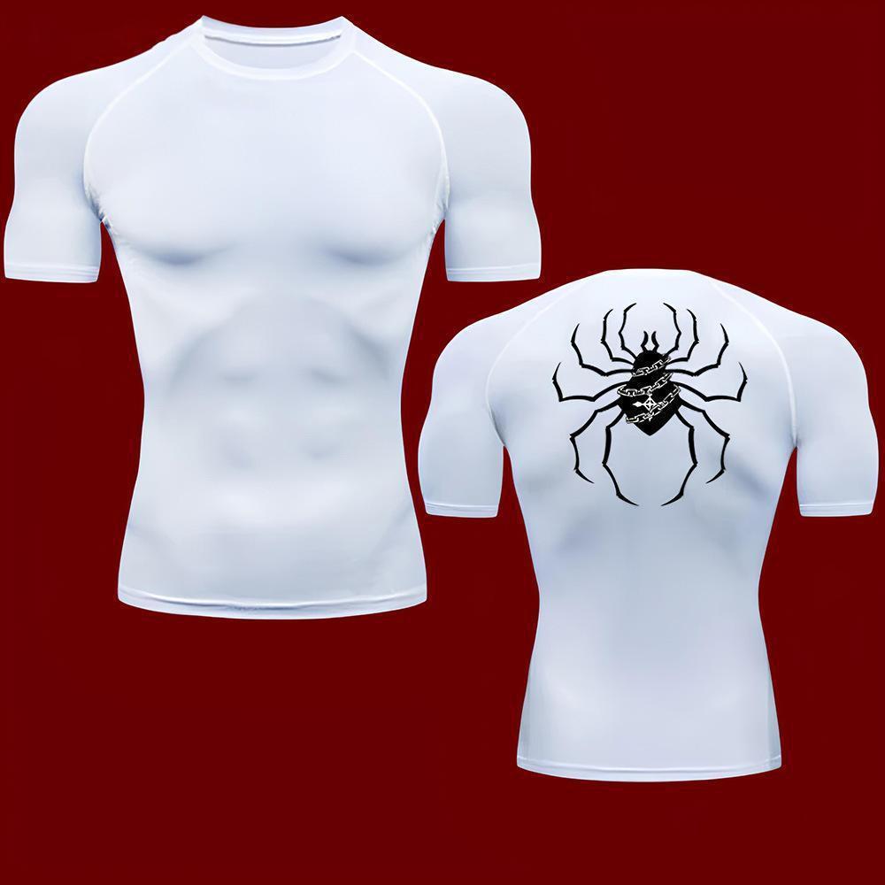 T-shirt sport imprimé araignée - Haut fitness running manches courtes homme
