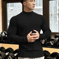 Fitness Top High Neck Brother New Round Neck Men's T-Shirt De Rong Running Long Sleeve Casual Sport Autumn Winter