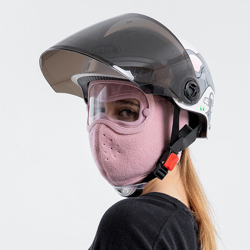 Cagoule polaire avec lunettes intégrées anti-buée