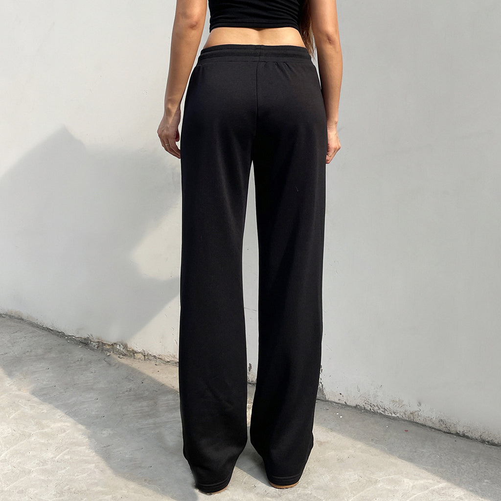 Schwarze bequeme vielseitige Freizeithose für Damen