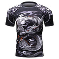 T-shirt compression Rashguard MMA BJJ homme