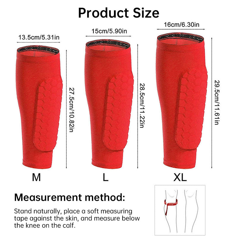 Honeycomb Padded Sport Leg Guards – Breathable Anti-Collision Shin & Leg Protection for Soccer, Skiing, Basketball & Cycling