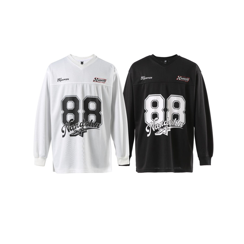 Digital Print Jersey T-Shirt Unisex Casual Sport Long Sleeve