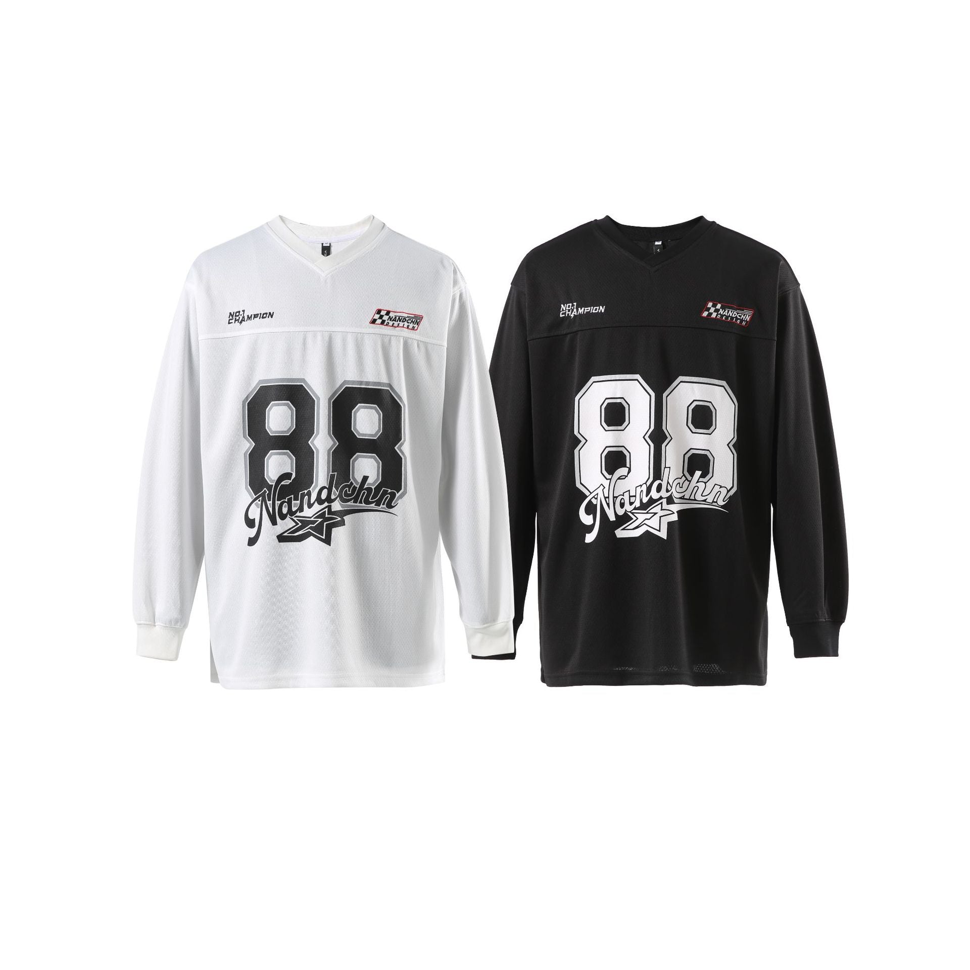 Digital Print Jersey T-Shirt Unisex Casual Sport Long Sleeve