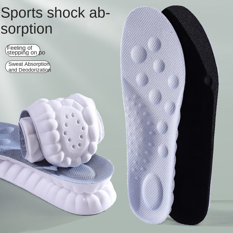 4D Sport Insoles PU Arch Full Insole, Odor-Resistant, High-Elastic Shock Absorption