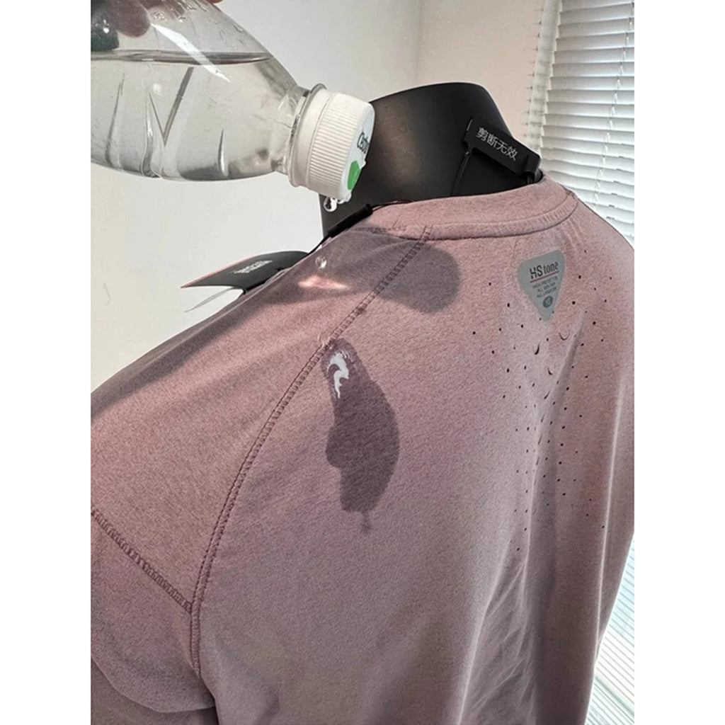 Short Sleeve Men's Outdoor Sports Fitness Cuffed T-Shirt