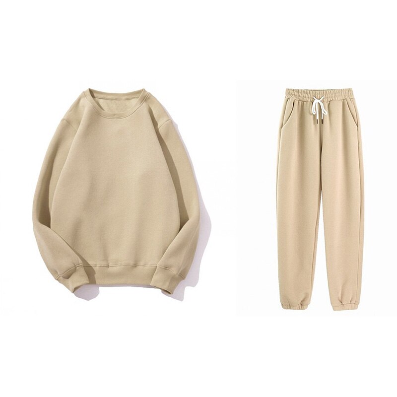 Ensemble sweat femme 2 pièces automne - Hoodie + pantalon sport casual