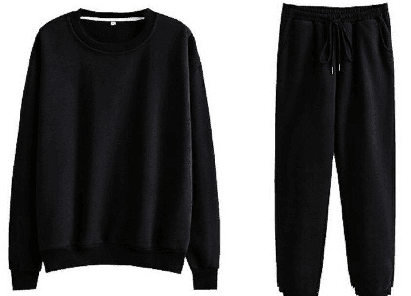 Ensemble sweat femme 2 pièces automne - Hoodie + pantalon sport casual