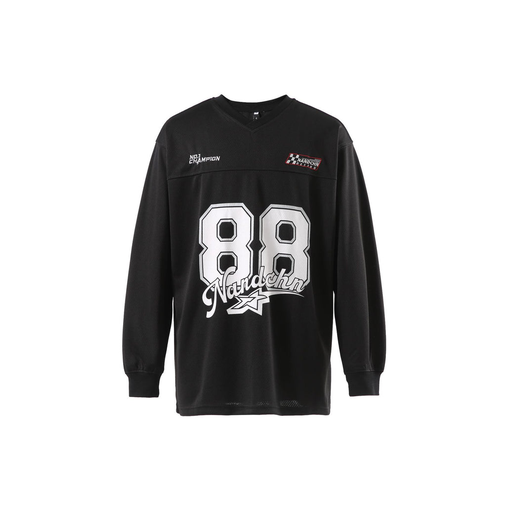 Digital Print Jersey T-Shirt Unisex Casual Sport Long Sleeve