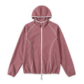 Color-Blocking Hooded Windbreaker Jacket Casual Training Sport Cardigan