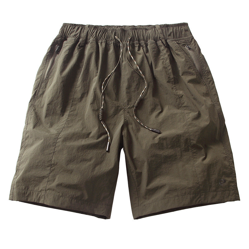 Loose casual drawstring sport straight leg beach five quarter pants