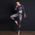 Ensemble sport yoga 2 pièces femme - Legging + t-shirt zipper respirant