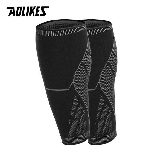 AOLIKES Compression Calf Sleeve Basketball Volleyball Support Calf Elastic Cycling Leg Warmers Running Football Sport Leg Sleeve