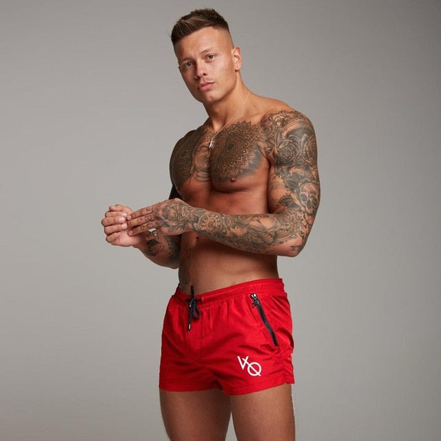 Short sport homme rayures - Short fitness CrossFit plage séchage rapide