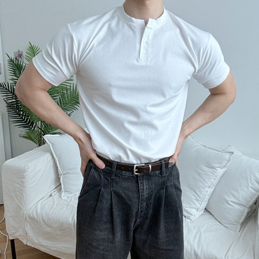 Polo sport slim homme - Haut fitness manches courtes poignéts serrés