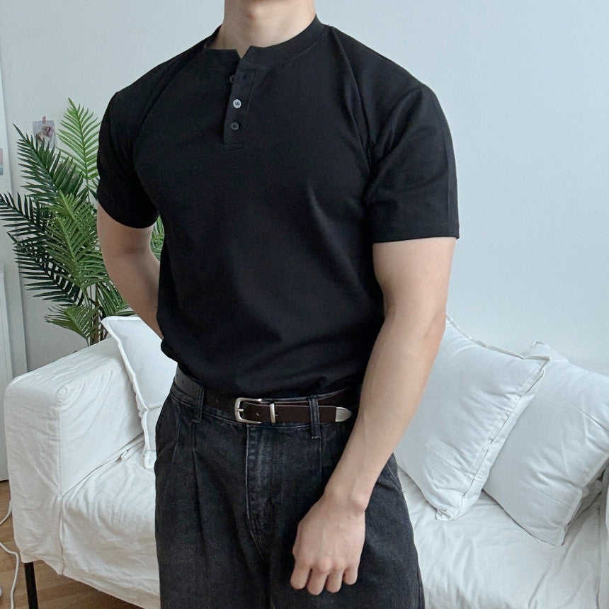 Polo sport slim homme - Haut fitness manches courtes poignéts serrés