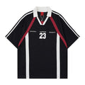Color blocked sport V-neck polo shirt