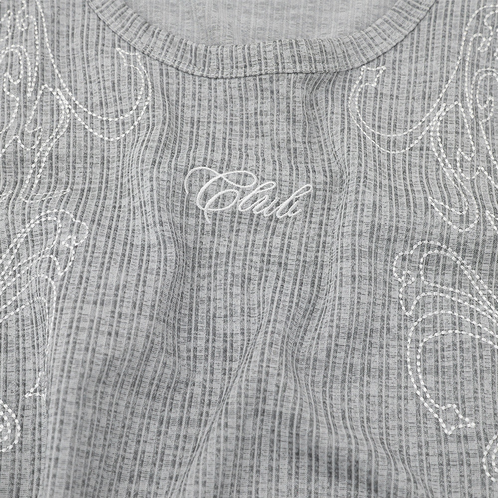 Embroidered sport shoulder sleeveless T-shirt