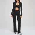 Naked Feel Sport Set Zipper Casual Set Women Outdoor Running Cycling Sport Three-Piece Set