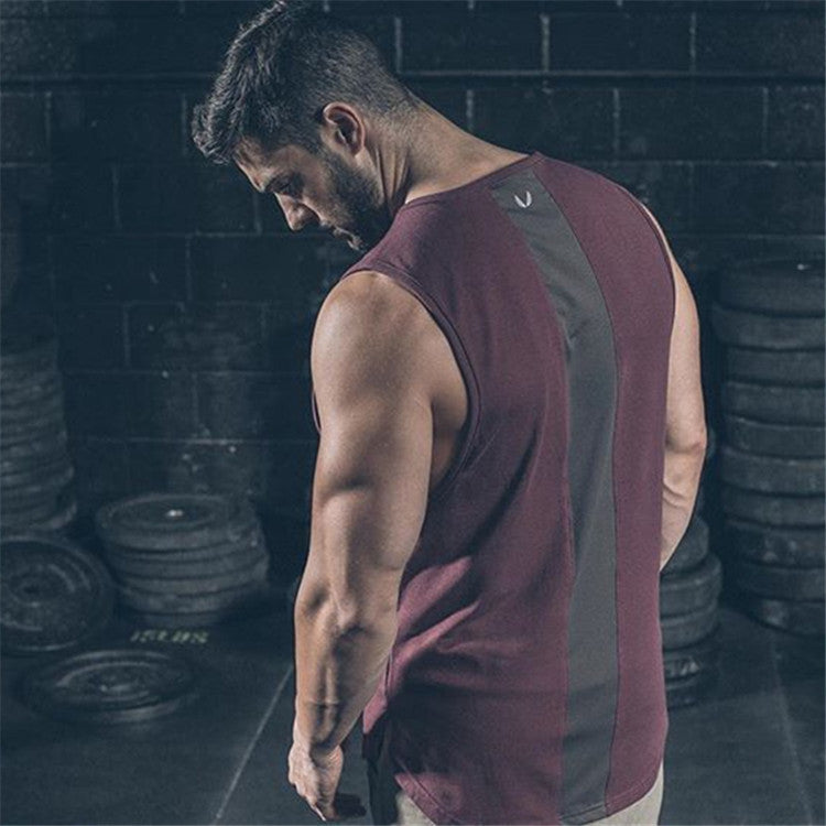 Muscle Master Training Vest Summer Men's Sport Fitted Workout Fitness Breathable Elastic Casual Sleeveless