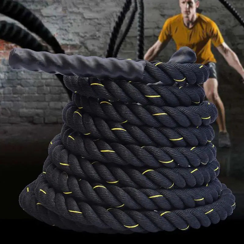 Corde à sauter lourde - Battle rope musculation force endurance homme femme