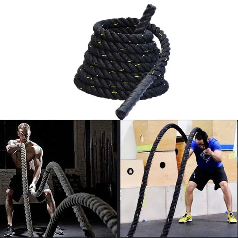 Corde à sauter lourde - Battle rope musculation force endurance homme femme